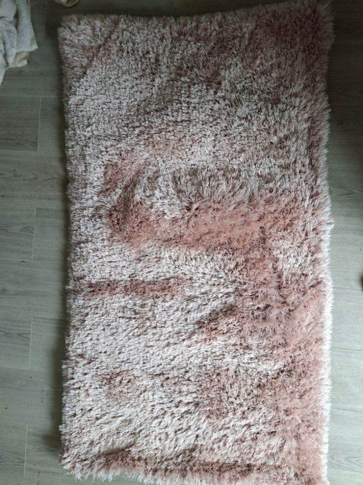 Brand New Dunelm Pink Shaggy Rug – 80x150cm 