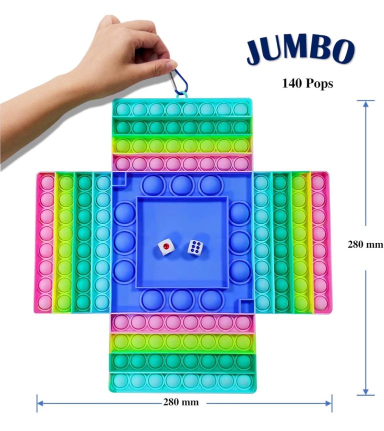 Rainbow-colored Pop It fidget toy, 