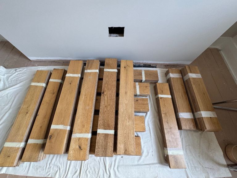 Solid oak used floorboards