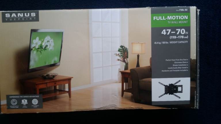Sanus Vuepoint Full Motion TV Wall Mount Model F180c-B2