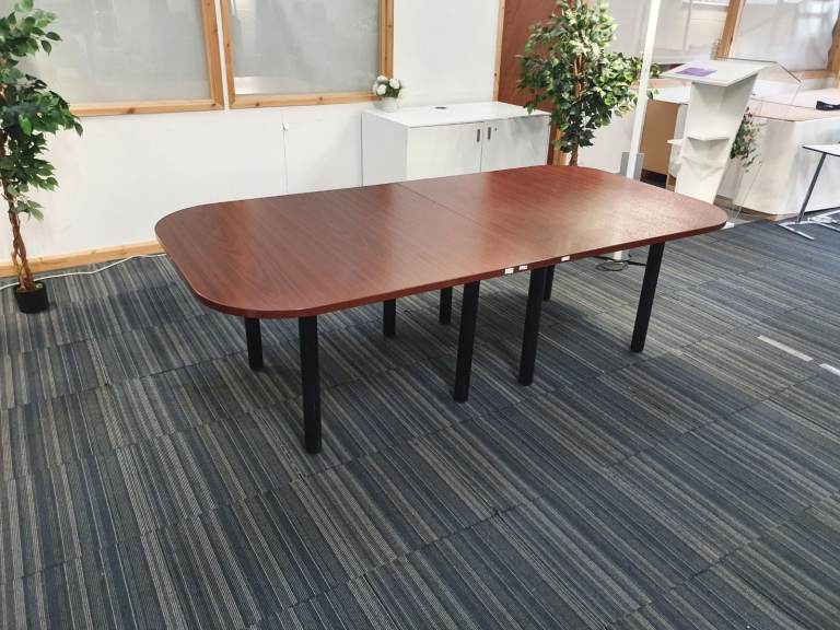 240cm x 120cm Cherry Wood finish Boardroom Table Office Conference Table Meeting table