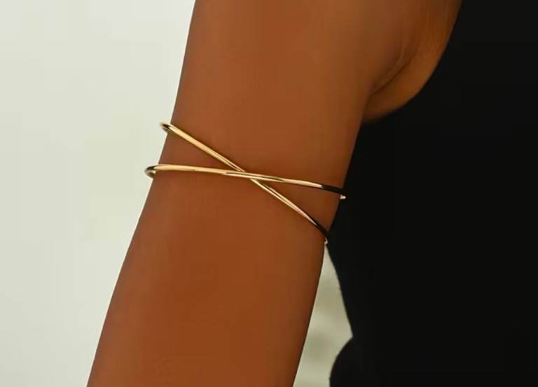 Gold Tone Arm Cuff Bracelet