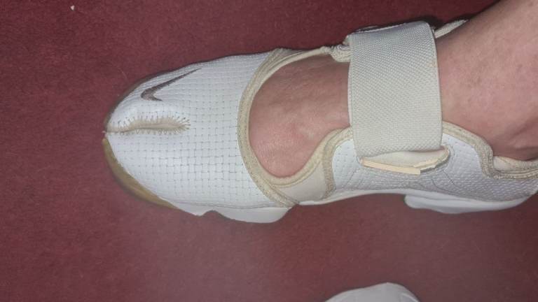 Nike Air Rift Split Toe Woven White 308662 Mens Uk 9