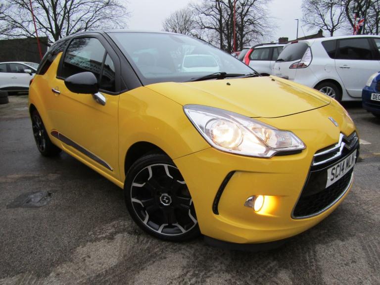 CITROEN DS3 1.6 HDI YELLOW 2 KEYS FULL SERVICE HISTORY 11 STAMPS £20 ROAD TAX