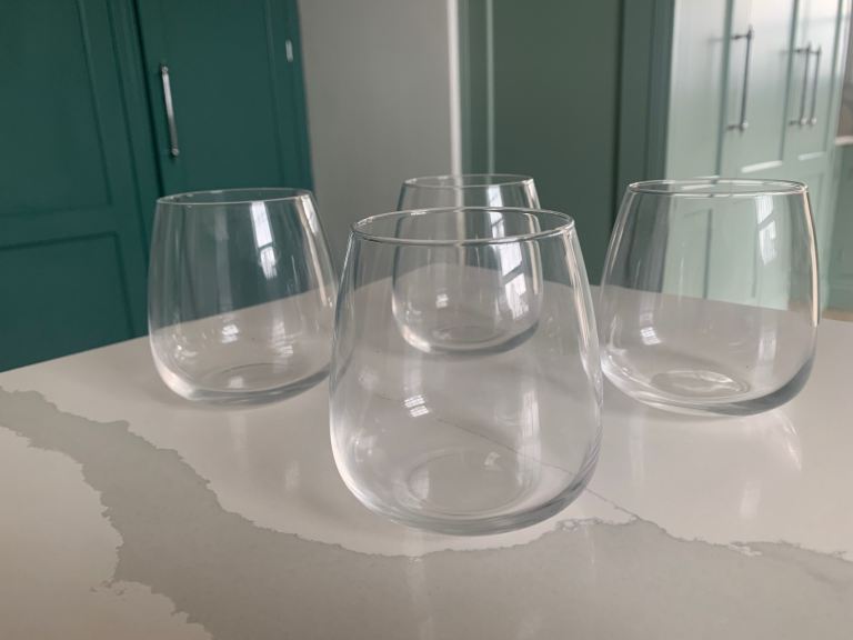 20 Clear Glasses Boxed for storage