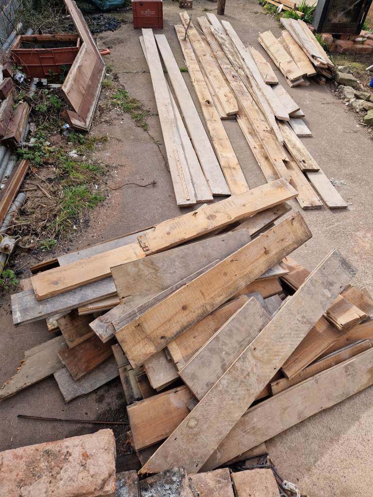 Floor boards used wood old wooden planks