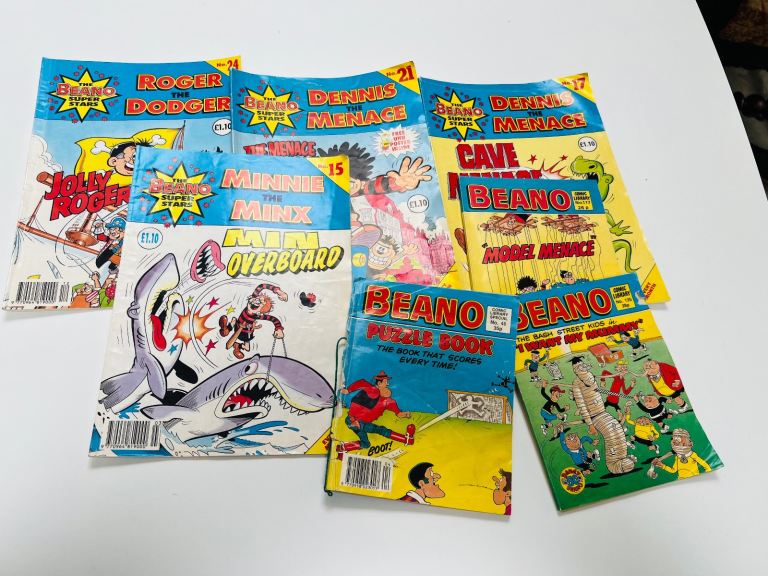Beano Superstars & Comic Library Specials x7 Dennis the Menace Bash Street Kids