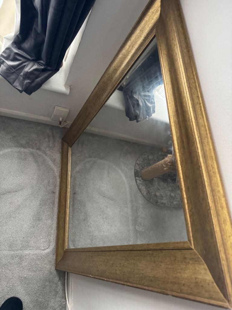 Gold edged mirror 