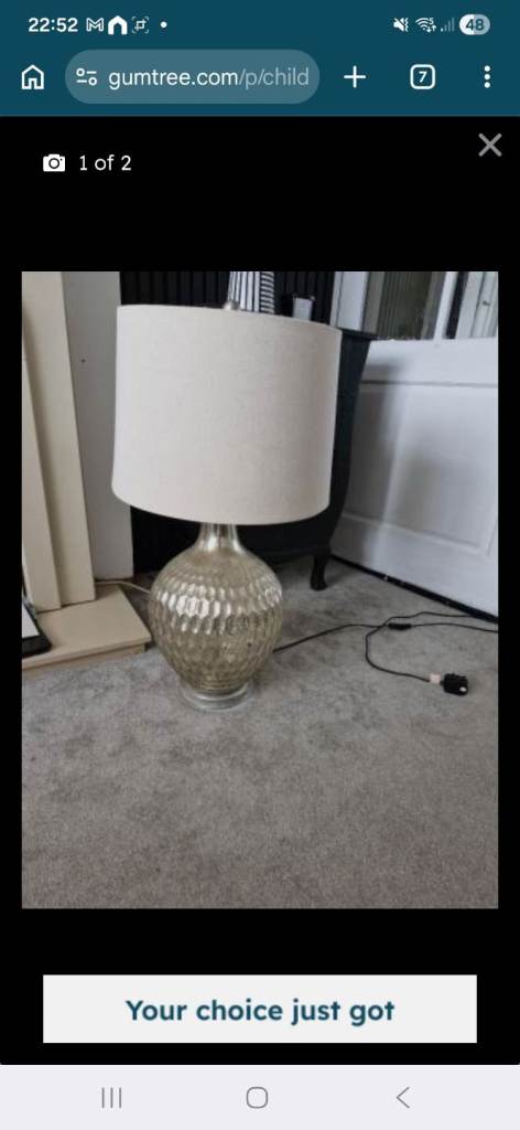 Gold/cream lamp 