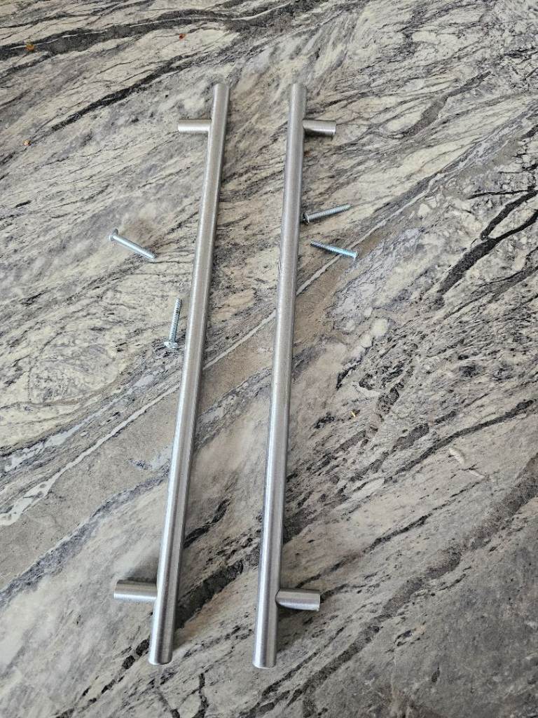 Pair of Stainless Steel Kitchen Cabinet Handles – As Good As New