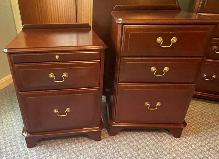Stag Style Pair Bedside Cabinets (Gilbert Logan)