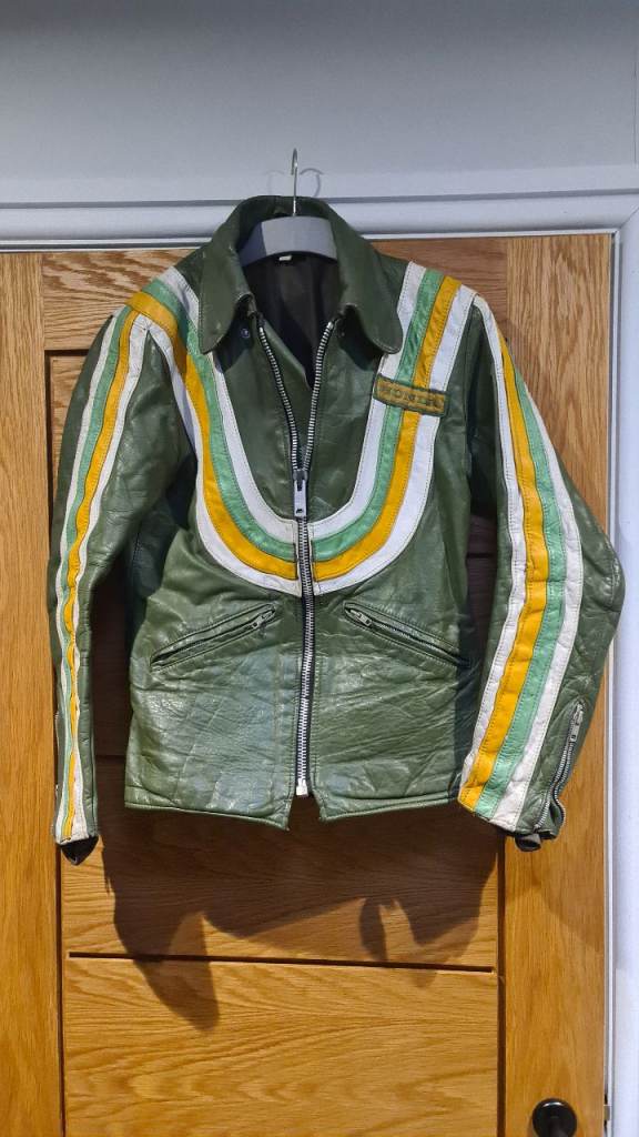 Vintage original ladies Honda Racing leather biker jacket 