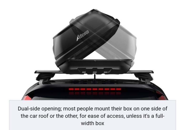 Roofbox that fits 4 large suitcases