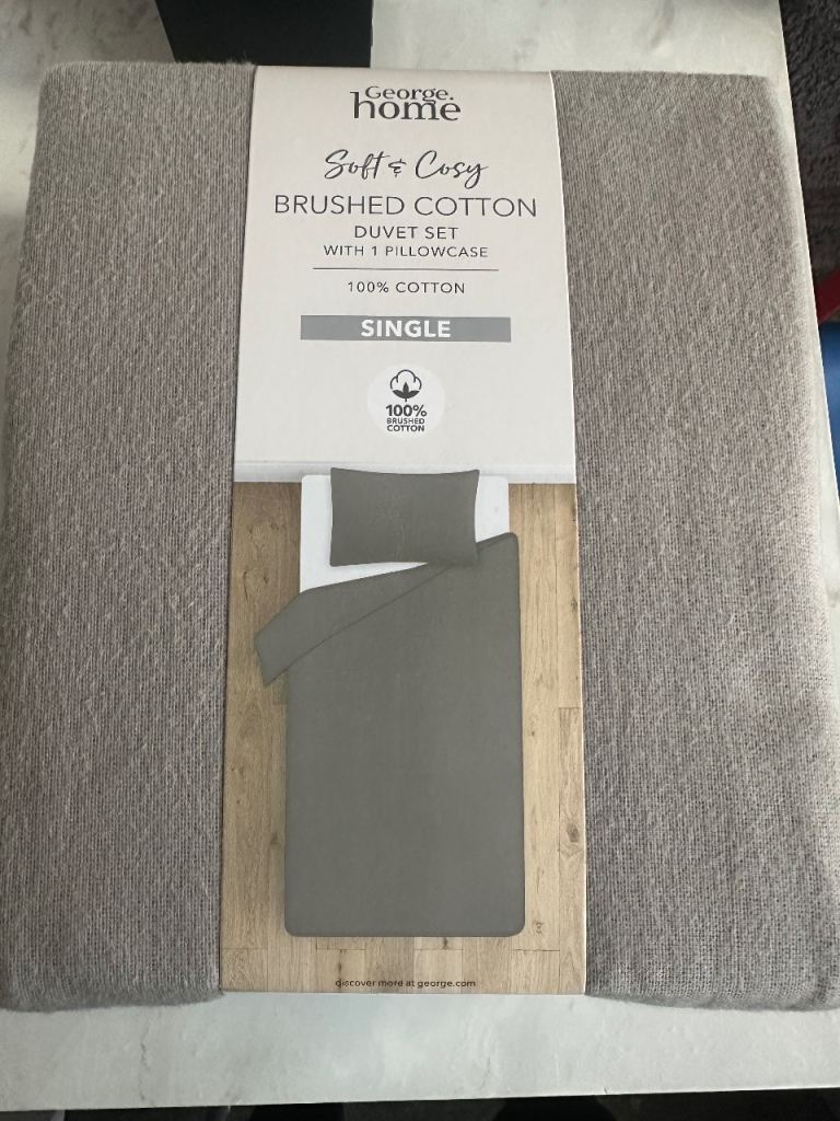George home 100% brushed cotton bedding 