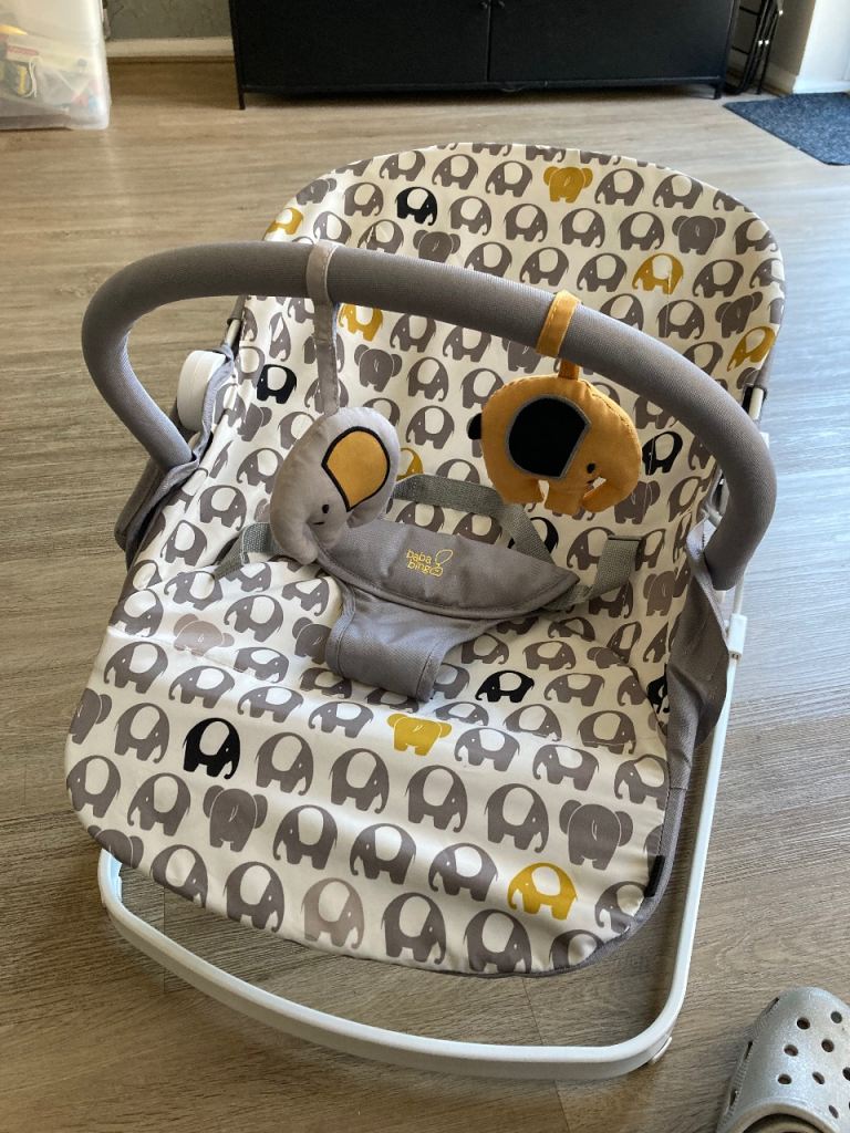 Baby Einstein Bouncer with Elephant Print – As Good As New