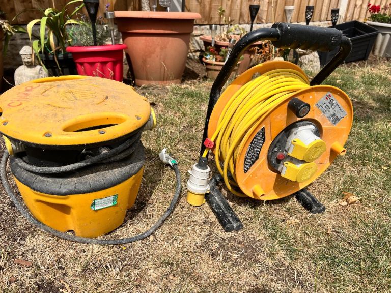 Industrial 50m Extension Lead on Reel – Good Condition