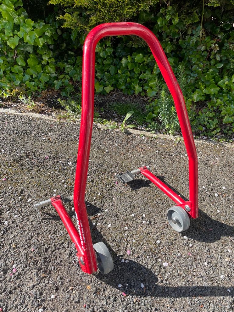 Motorcycle motorbike paddock stand red £10