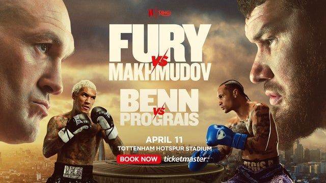 4 x tickets to Fury V Makhmudov, Tottenham Hotspur Stadium Sat 11 April, £35 each