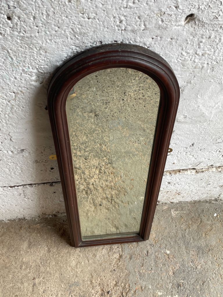 ANTIQUE GOTHIC MAHOGANY MIRROR