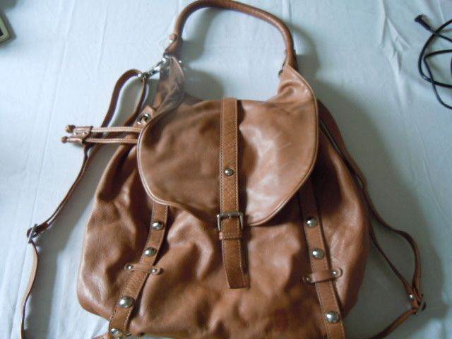 Reduced real Italian soft leather handbag