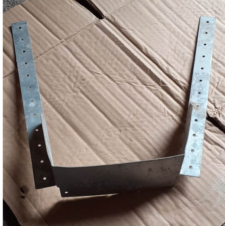 5x STD150 Galvanised Steel Brackets – 150mm Wide Square Bottom (Joist Style)
