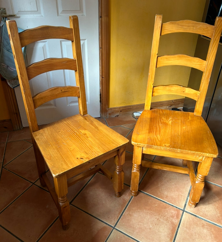 2 Solid Pine Chairs