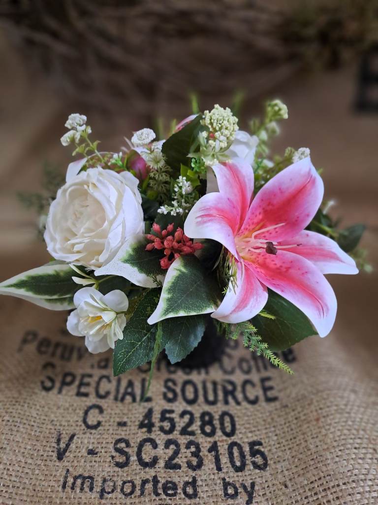 Graveside flower arrangement 