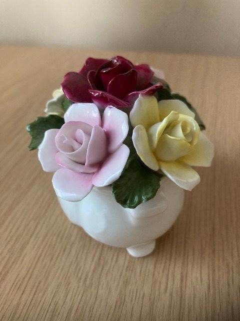 Vintage AYNSLEY Fine Bone China, Mixed Roses, June - Hand Modelled and Painted