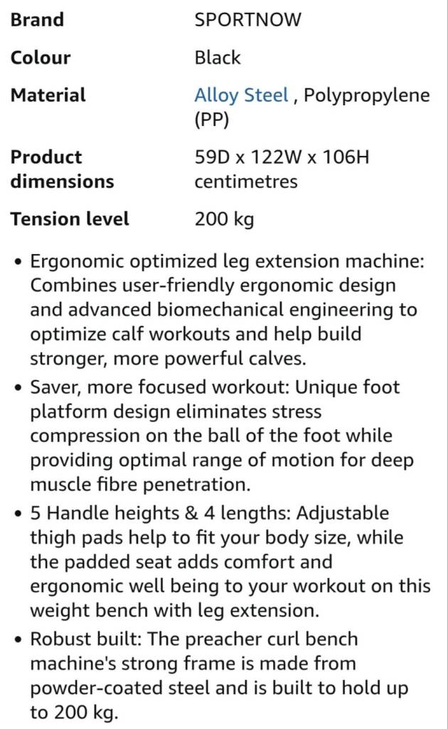 Sportnow seated leg extension 