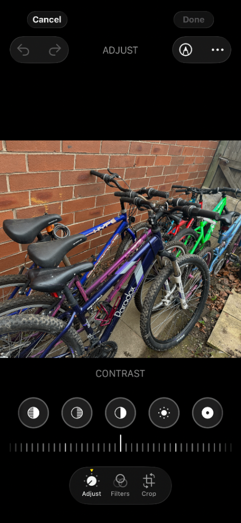 Adult and kids push bikes 