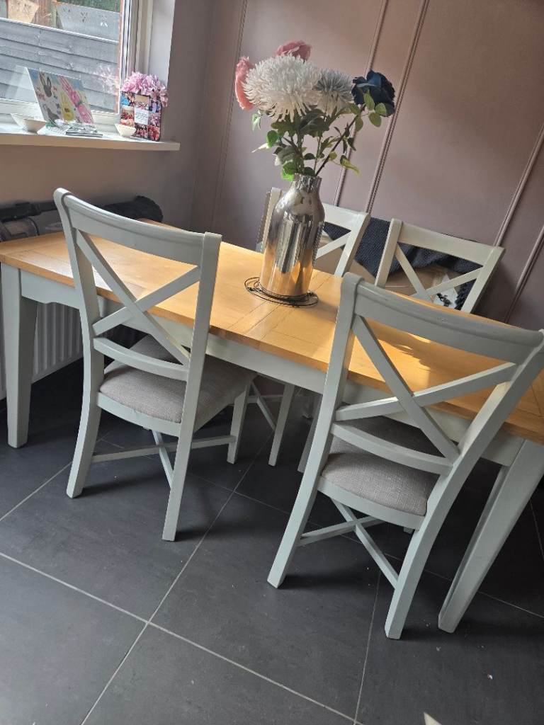 Oak furniture land table and chairs 