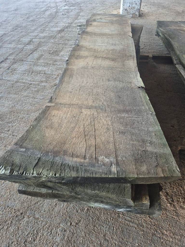 Oak slabs upto 80cm wide and 3.2m long. 