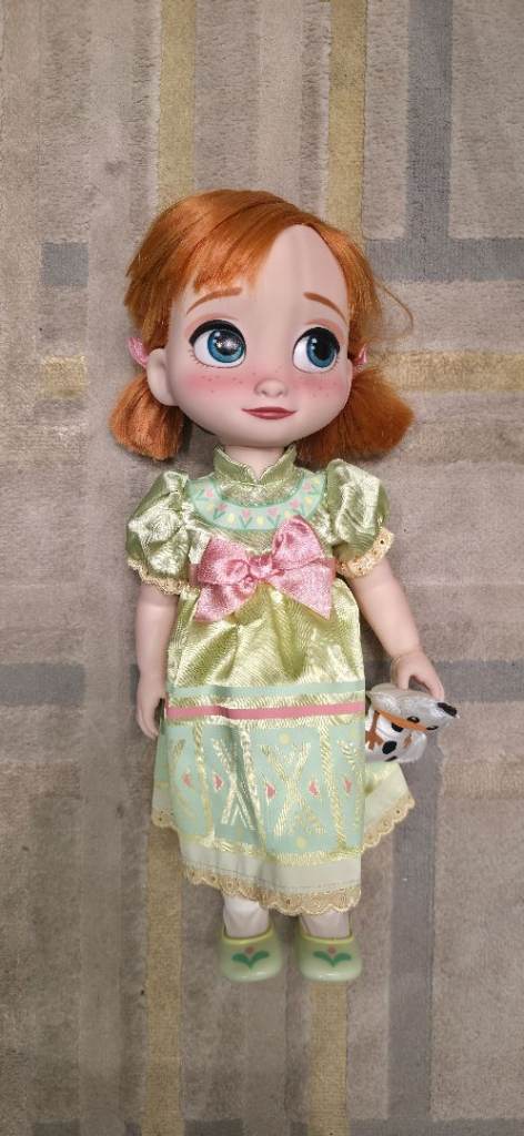 Disney Frozen Anna Doll with Dress and Small Toy
