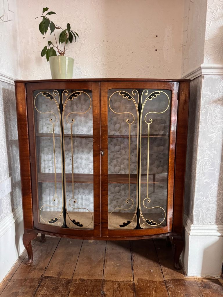 Vintage glass door cabinet 