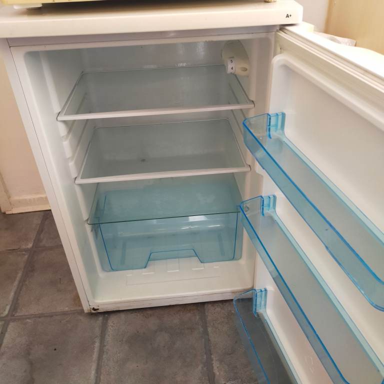 Small Under-Counter Fridge Freezer - White, Good Condition