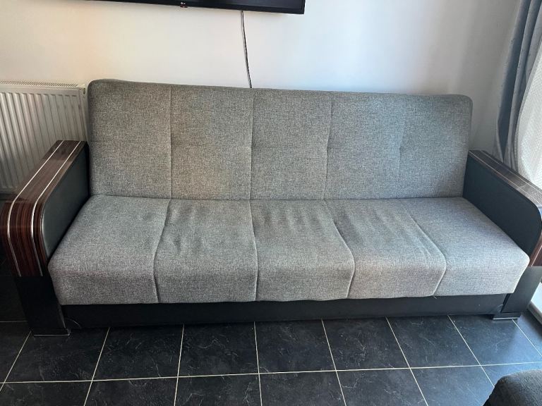 Grey Sofa Bed and 2 office chairs for free