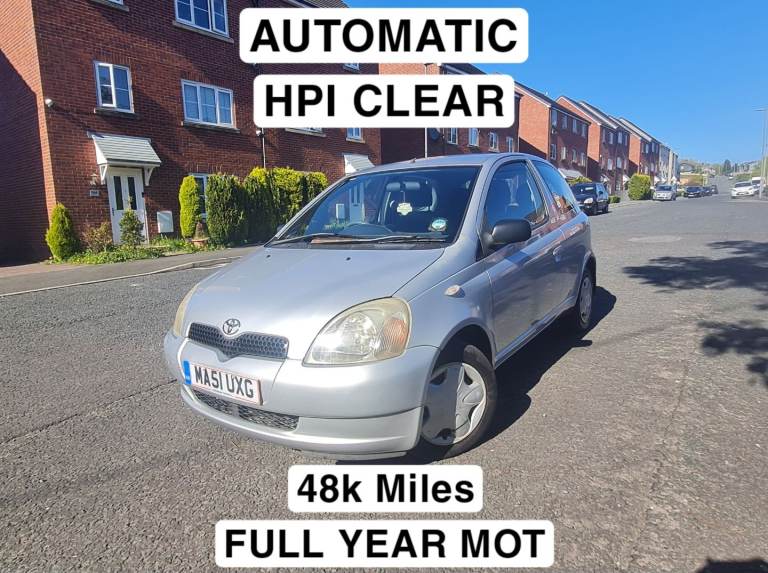 2001 Toyota Yaris Gls VVT-I 1.3 Petrol Automatic Hatchback 