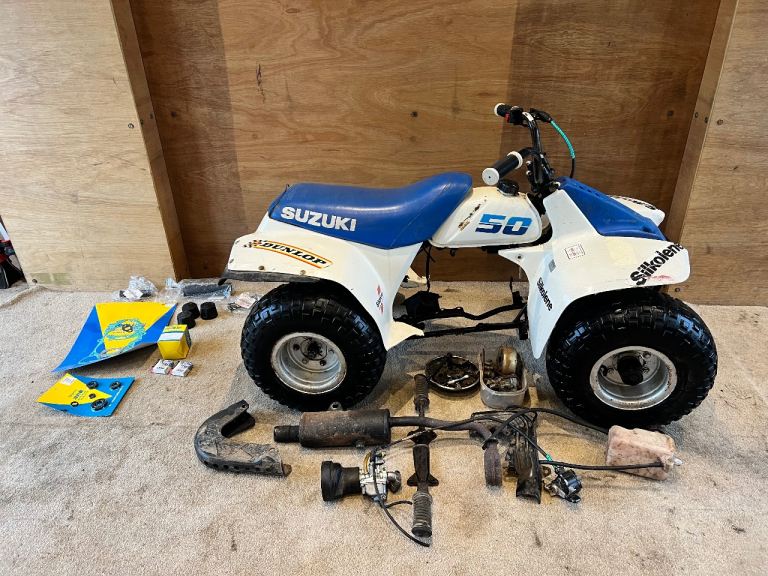 Suzuki LT50 white kids quad, project