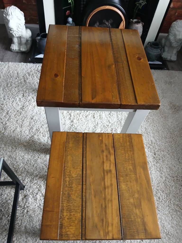REDUCED TWO SOLID WOOD TABLES 