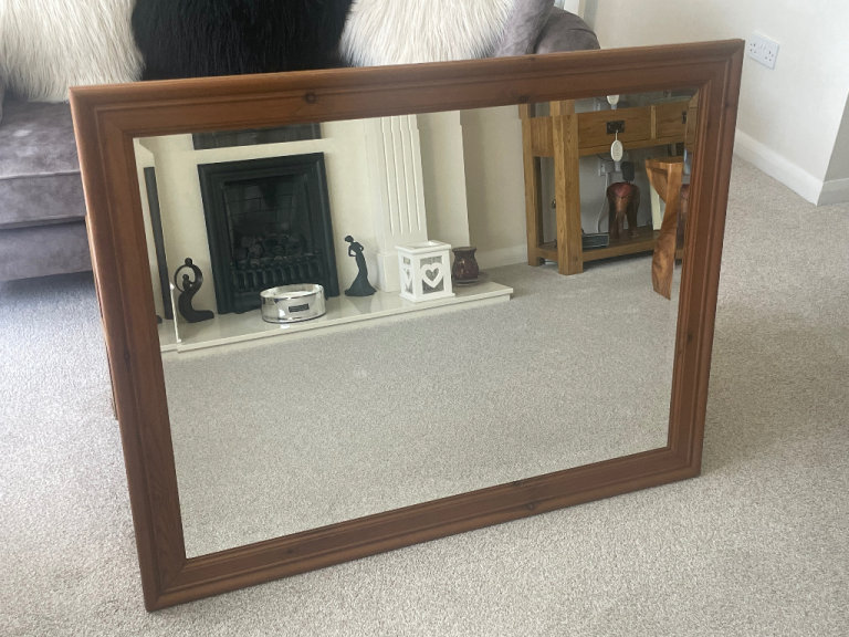 Large Wooden Mirror