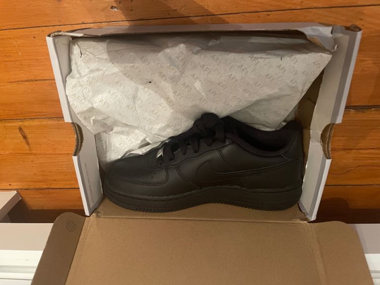 image for Nike airforce 1 black trainers 