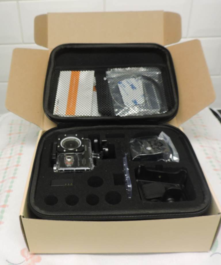 Apeman A70 Action Camera with Waterproof Case and Accessories.