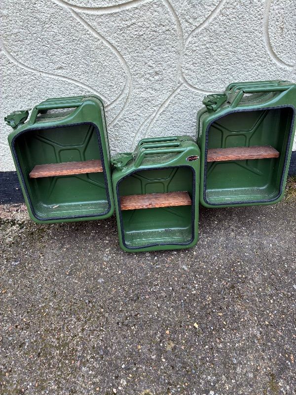 Unique Jerry Can Shelves – Set of 3, Green