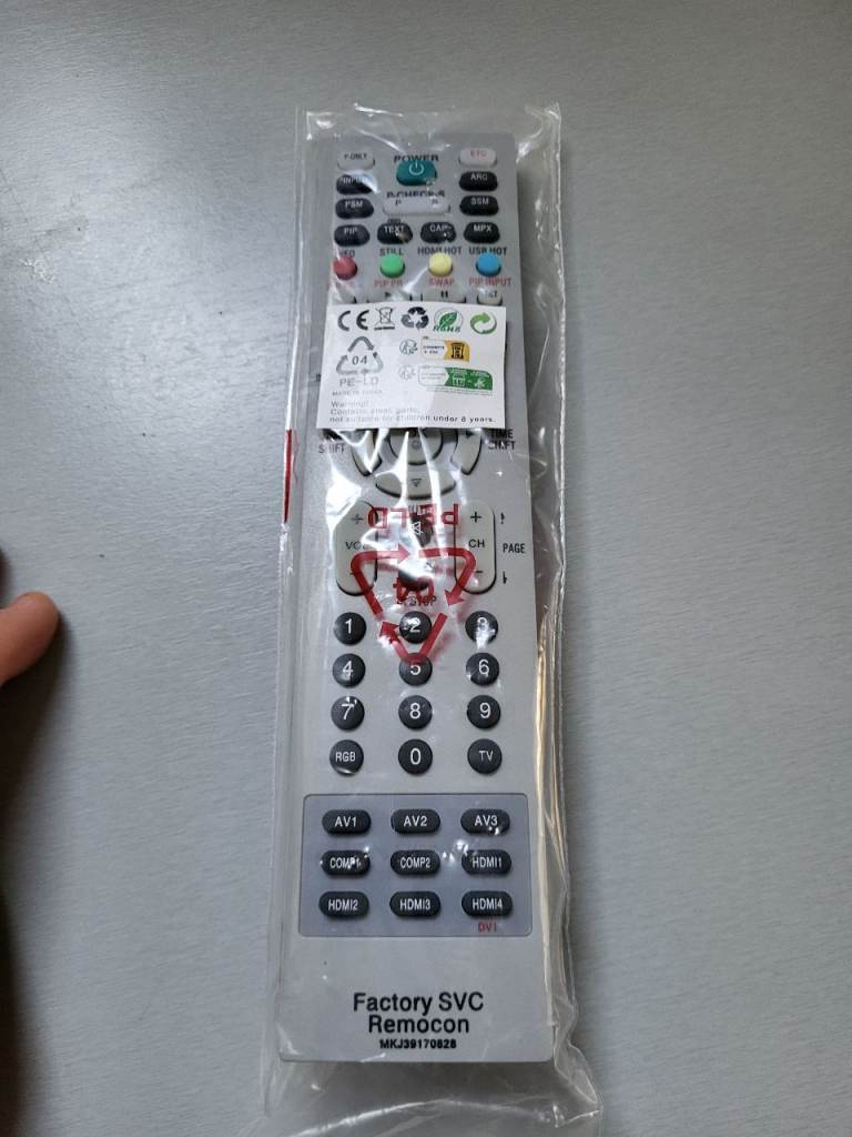 LG Service Engineer Remote Control – Used for 2 mins only (see below)