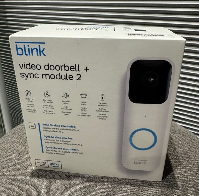 AS NEW!  AMAZON Blink Video Door Bell (WITHOUT SYNC MODULE 2)