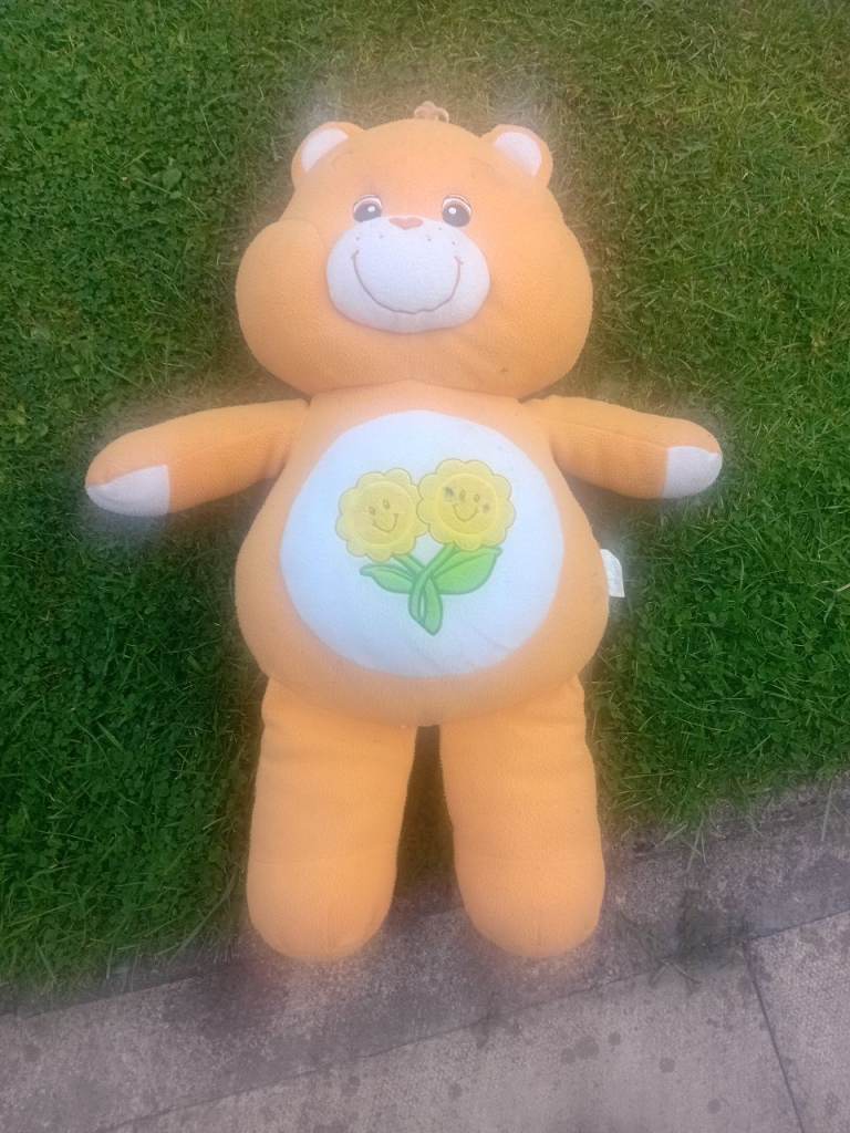 Care Bear Plush Toy - Orange with Yellow Flowers
