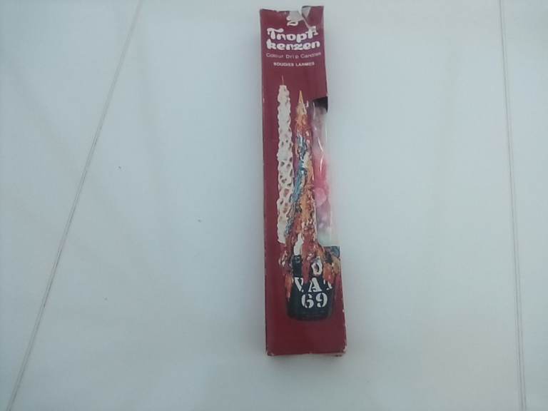 image for Christmas. Brand new pack of two colour drip candles.