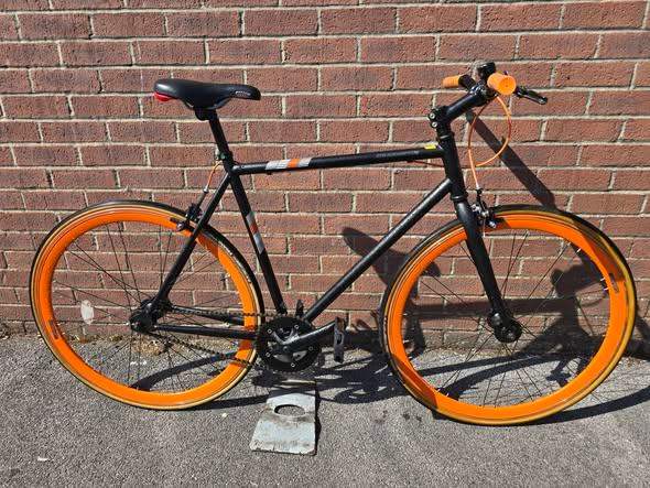 Fixie single speed flip-flop bike MUDDYFOX Wheels 700C Frame 21" BIG BIKE! VGC!