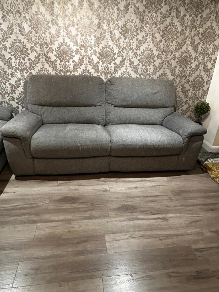 DFS 3-Seater Recliner Sofas with Storage Footstool