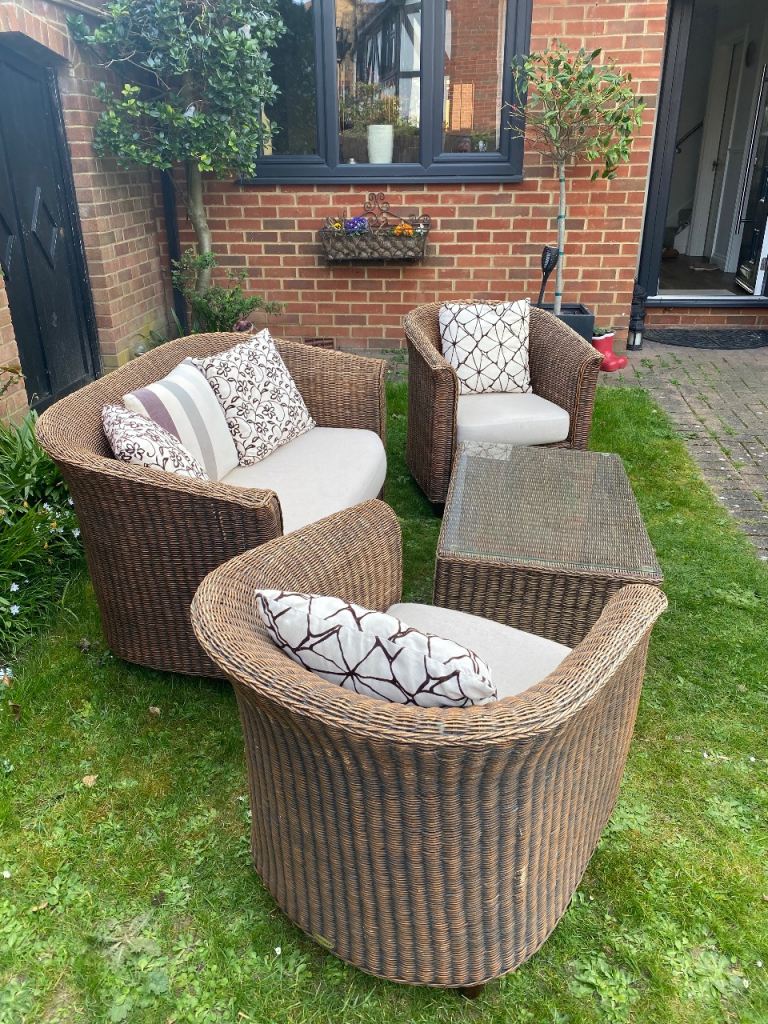 Ratan conservatory furniture set.